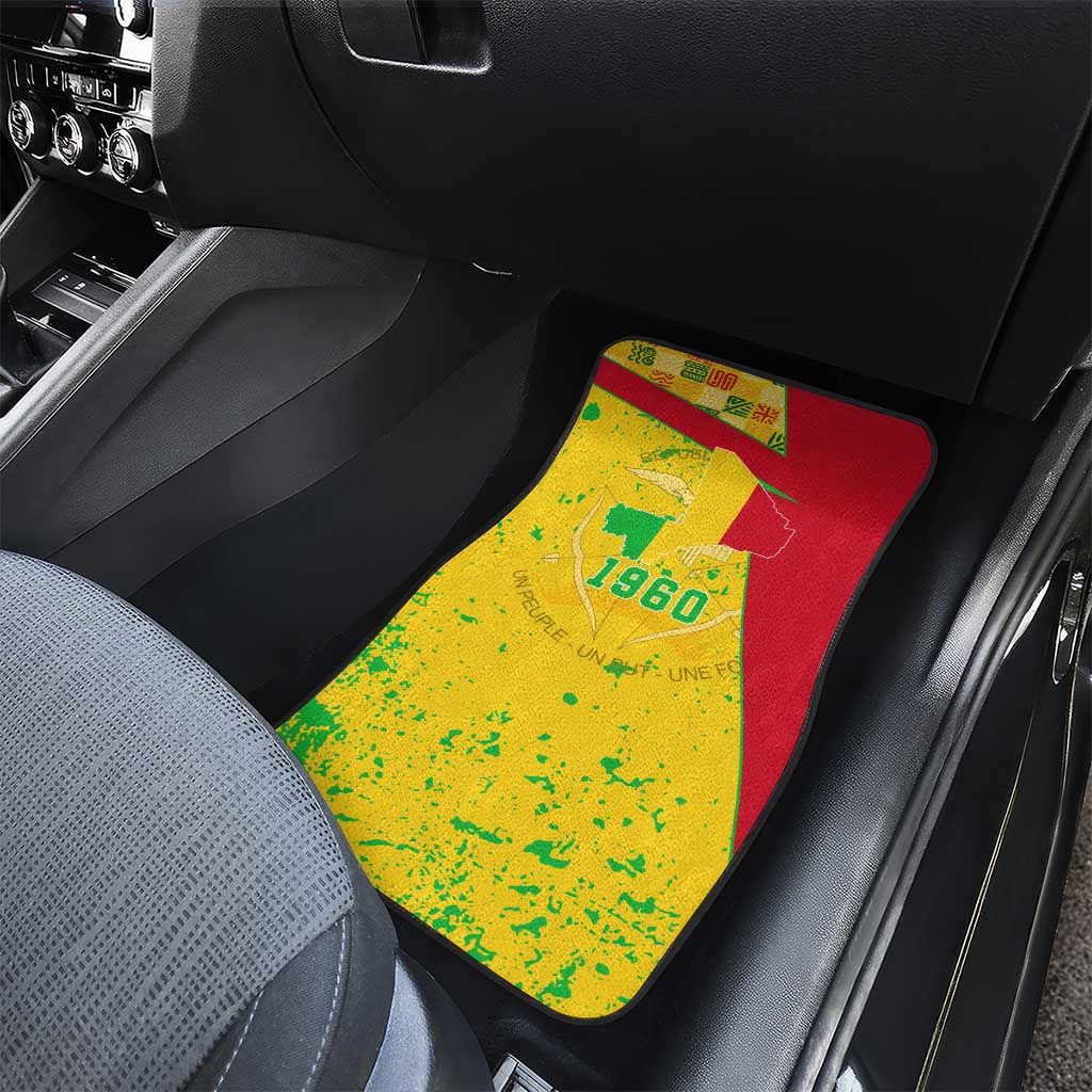 Mali in My Heart Car Mats Map with National Flag Colors