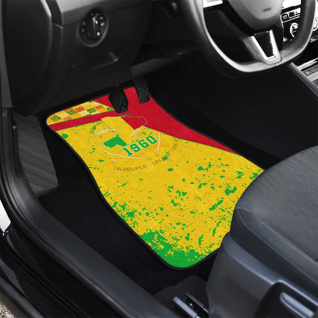Mali in My Heart Car Mats Map with National Flag Colors