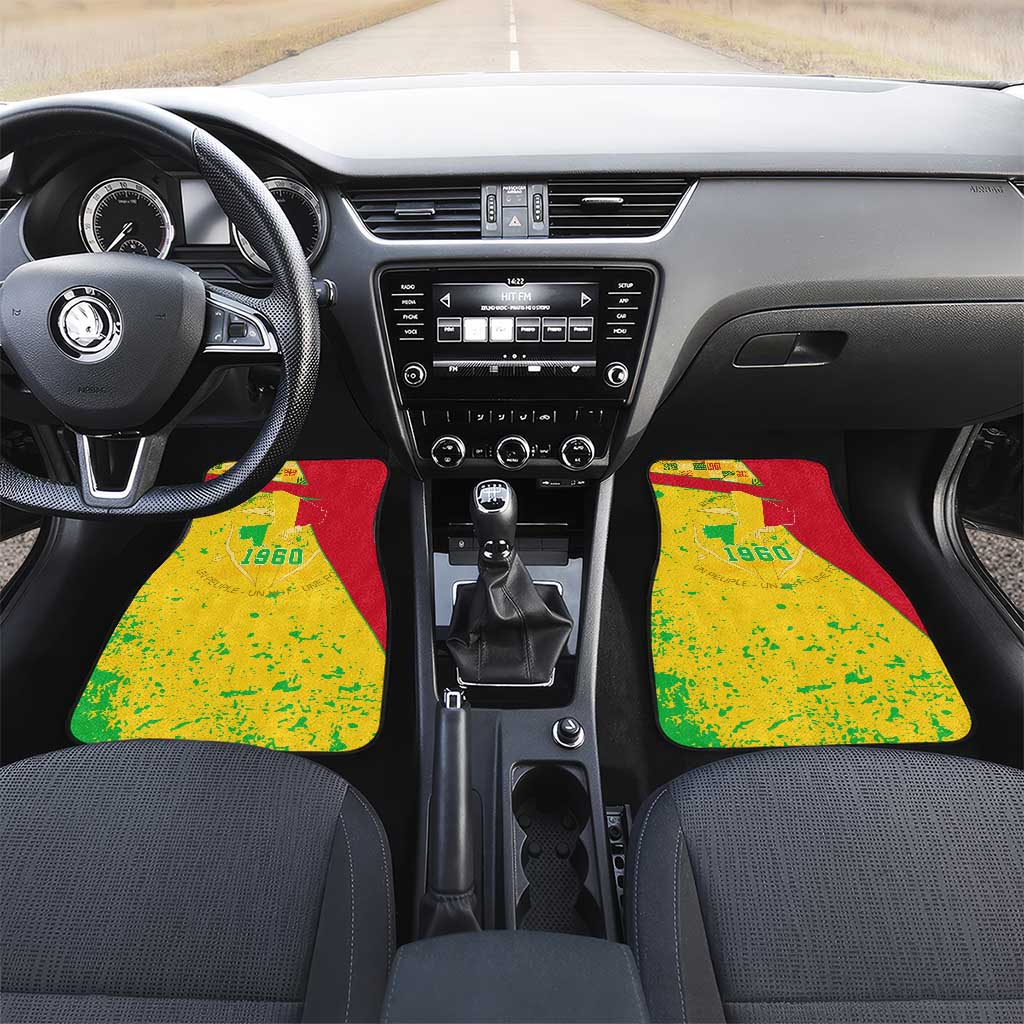 Mali in My Heart Car Mats Map with National Flag Colors