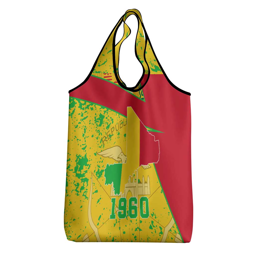 Mali in My Heart Grocery Bag Map with National Flag Colors