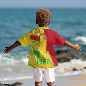 Mali in My Heart Kid Hawaiian Shirt Map with National Flag Colors