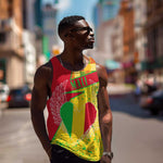 Mali in My Heart Men Tank Top Map with National Flag Colors