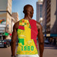 Mali in My Heart Men Tank Top Map with National Flag Colors