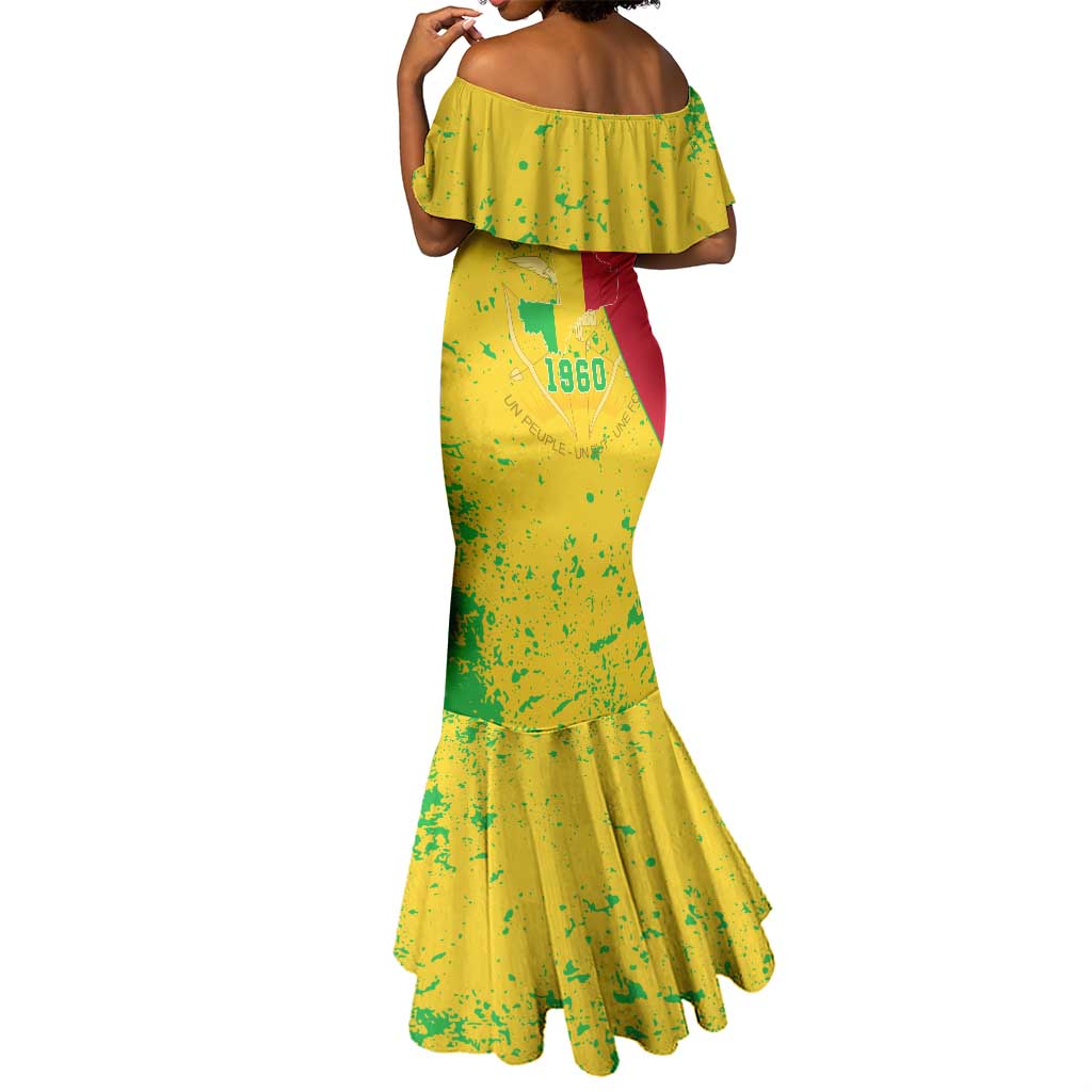Mali in My Heart Mermaid Dress Map with National Flag Colors