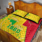 Mali in My Heart Quilt Bed Set Map with National Flag Colors