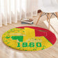 Mali in My Heart Round Carpet Map with National Flag Colors