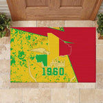 Mali in My Heart Rubber Doormat Map with National Flag Colors