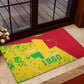 Mali in My Heart Rubber Doormat Map with National Flag Colors