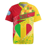 Mali in My Heart Rugby Jersey Map with National Flag Colors