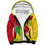 Mali in My Heart Sherpa Hoodie Map with National Flag Colors
