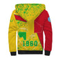 Mali in My Heart Sherpa Hoodie Map with National Flag Colors