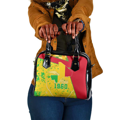 Mali in My Heart Shoulder Handbag Map with National Flag Colors