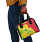 Mali in My Heart Shoulder Handbag Map with National Flag Colors