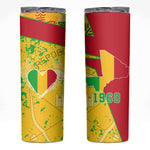 Mali in My Heart Skinny Tumbler Map with National Flag Colors