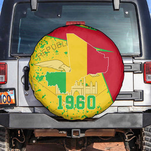 Mali in My Heart Spare Tire Cover Map with National Flag Colors