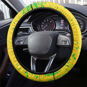 Mali in My Heart Steering Wheel Cover Map with National Flag Colors