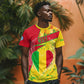 Mali in My Heart T shirt Map with National Flag Colors
