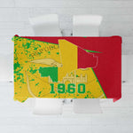 Mali in My Heart Tablecloth Map with National Flag Colors