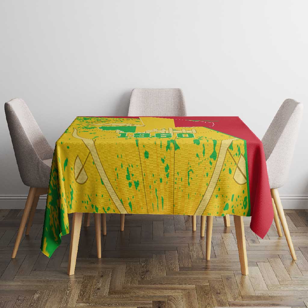 Mali in My Heart Tablecloth Map with National Flag Colors