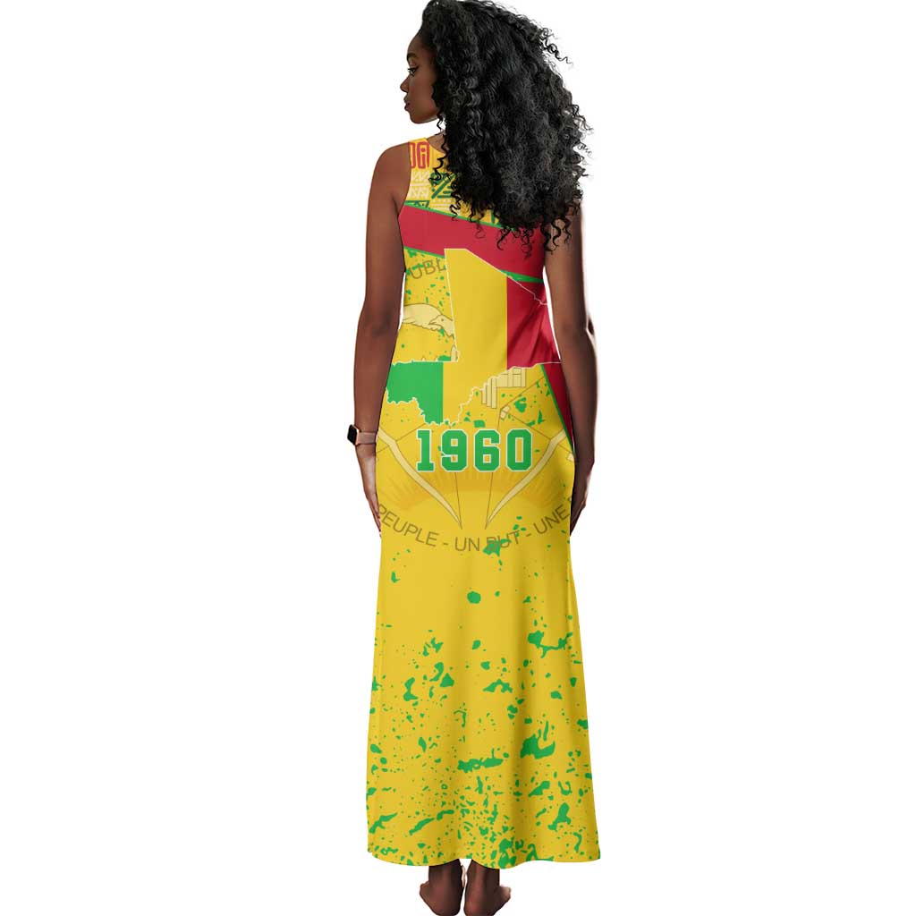 Mali in My Heart Tank Maxi Dress Map with National Flag Colors