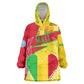 Mali in My Heart Wearable Blanket Hoodie Map with National Flag Colors