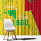 Mali in My Heart Window Curtain Map with National Flag Colors