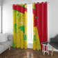 Mali in My Heart Window Curtain Map with National Flag Colors