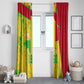 Mali in My Heart Window Curtain Map with National Flag Colors