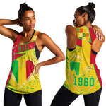 Mali in My Heart Women Racerback Tank Map with National Flag Colors