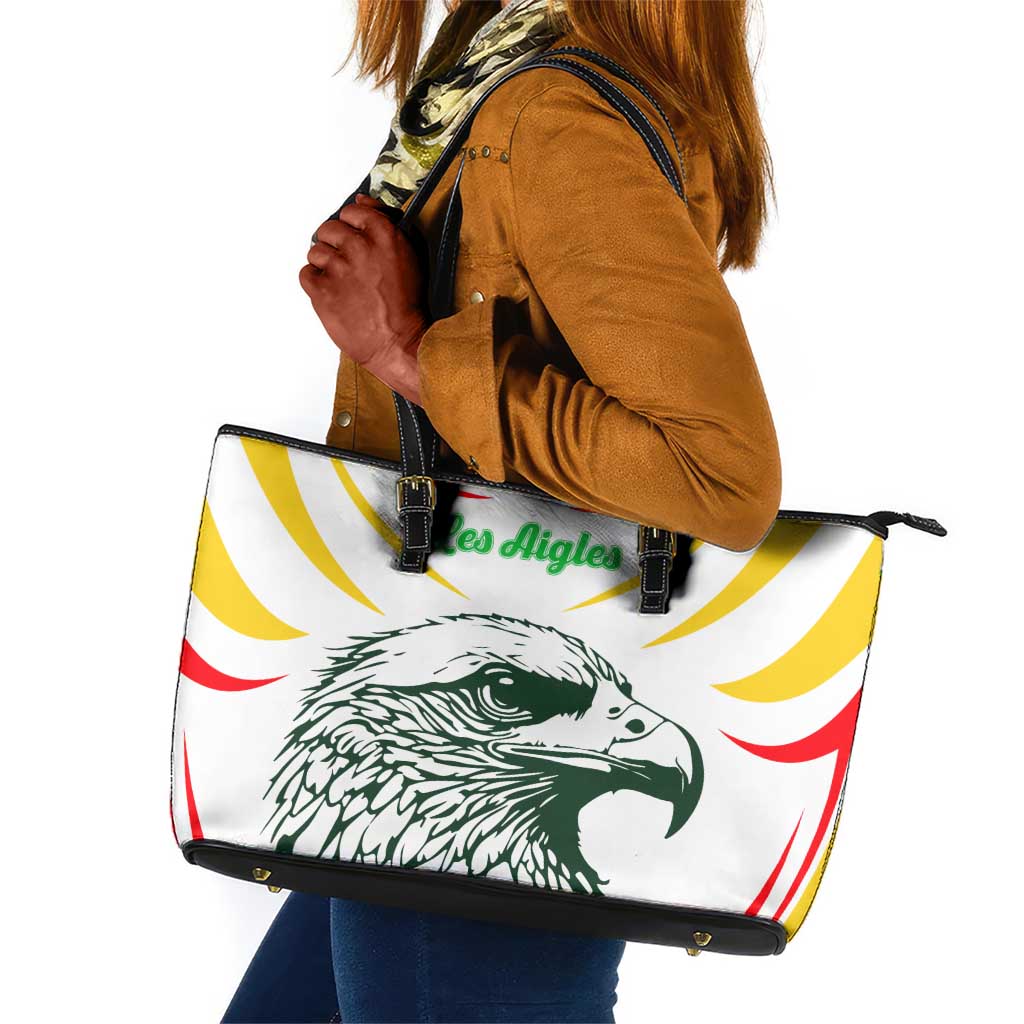 Mali Les Aigles Football Leather Tote Bag Eagles Sporty Style