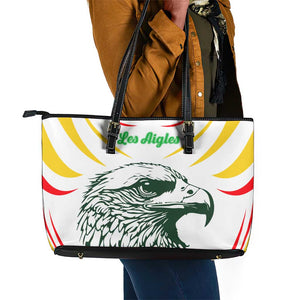 Mali Les Aigles Football Leather Tote Bag Eagles Sporty Style