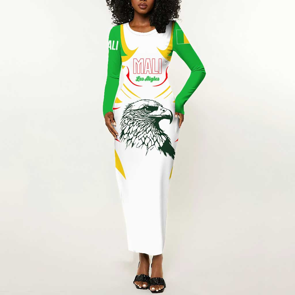 Mali Les Aigles Football Long Sleeve Bodycon Dress Eagles Sporty Style TS04
