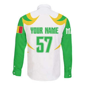Mali Les Aigles Football Long Sleeve Button Shirt Eagles Sporty Style