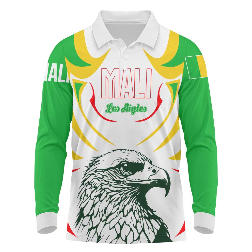 Mali Les Aigles Football Long Sleeve Polo Shirt Eagles Sporty Style