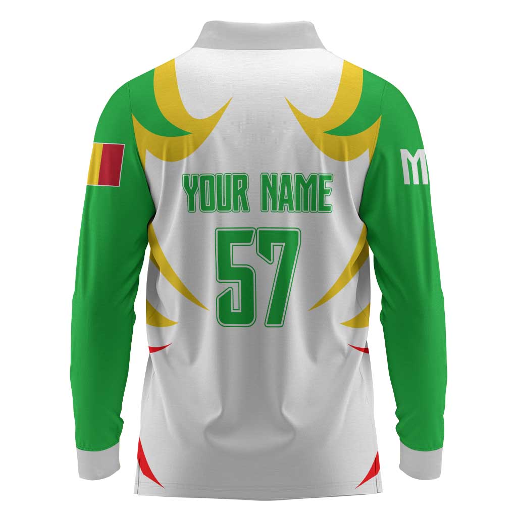 Mali Les Aigles Football Long Sleeve Polo Shirt Eagles Sporty Style