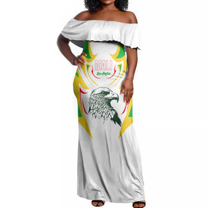 Mali Les Aigles Football Off Shoulder Maxi Dress Eagles Sporty Style