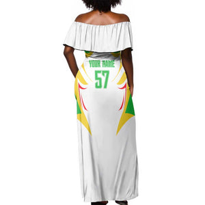 Mali Les Aigles Football Off Shoulder Maxi Dress Eagles Sporty Style