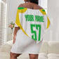 Mali Les Aigles Football Off Shoulder Short Dress Eagles Sporty Style