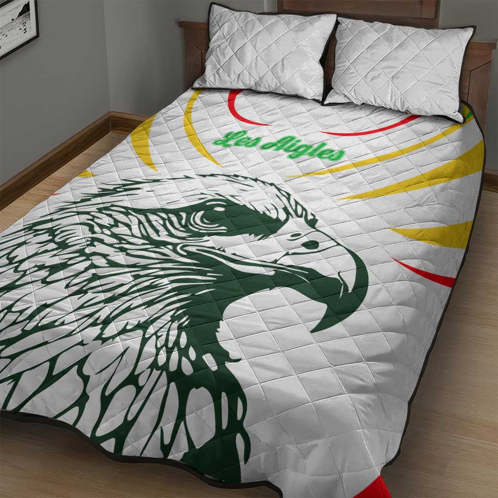 Mali Les Aigles Football Quilt Bed Set Eagles Sporty Style
