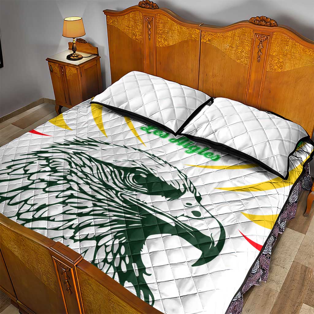 Mali Les Aigles Football Quilt Bed Set Eagles Sporty Style