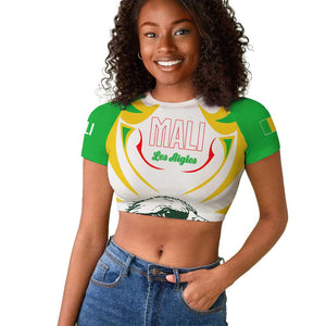 Mali Les Aigles Football Raglan Cropped T shirt Eagles Sporty Style