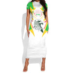 Mali Les Aigles Football Short Sleeve Bodycon Dress Eagles Sporty Style TS04