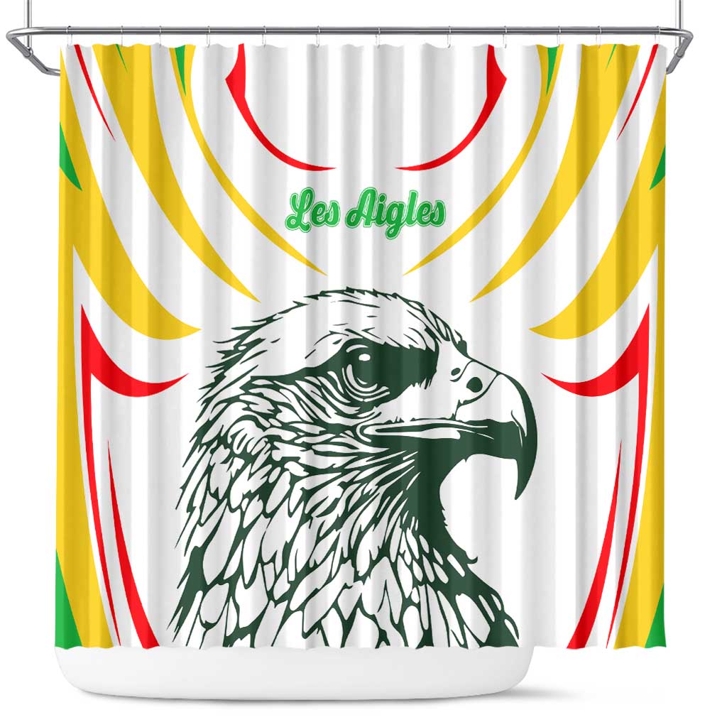 Mali Les Aigles Football Shower Curtain Eagles Sporty Style