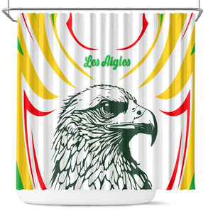Mali Les Aigles Football Shower Curtain Eagles Sporty Style