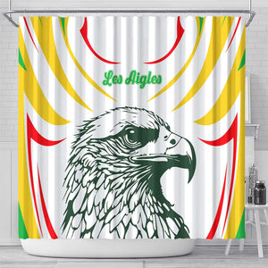 Mali Les Aigles Football Shower Curtain Eagles Sporty Style