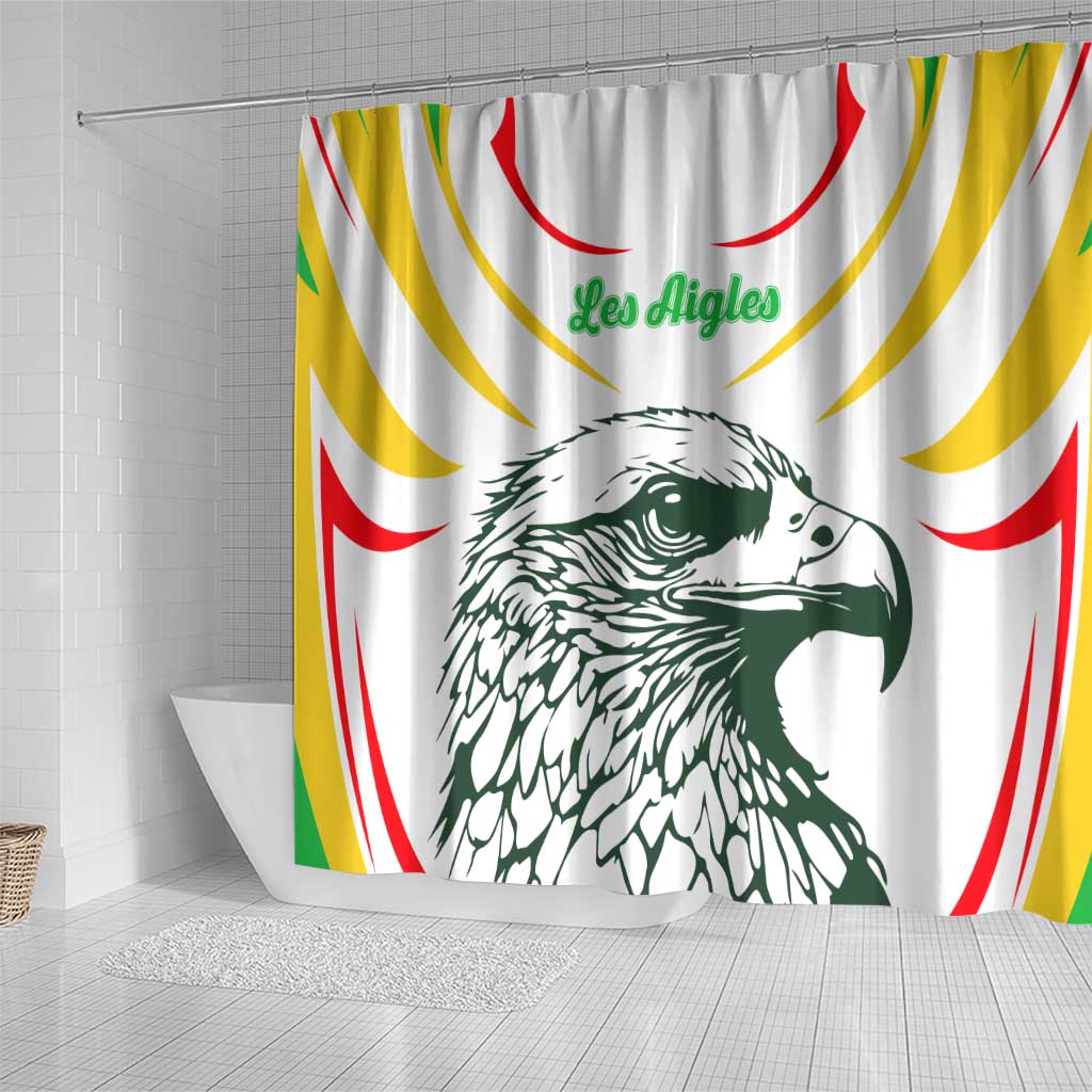 Mali Les Aigles Football Shower Curtain Eagles Sporty Style