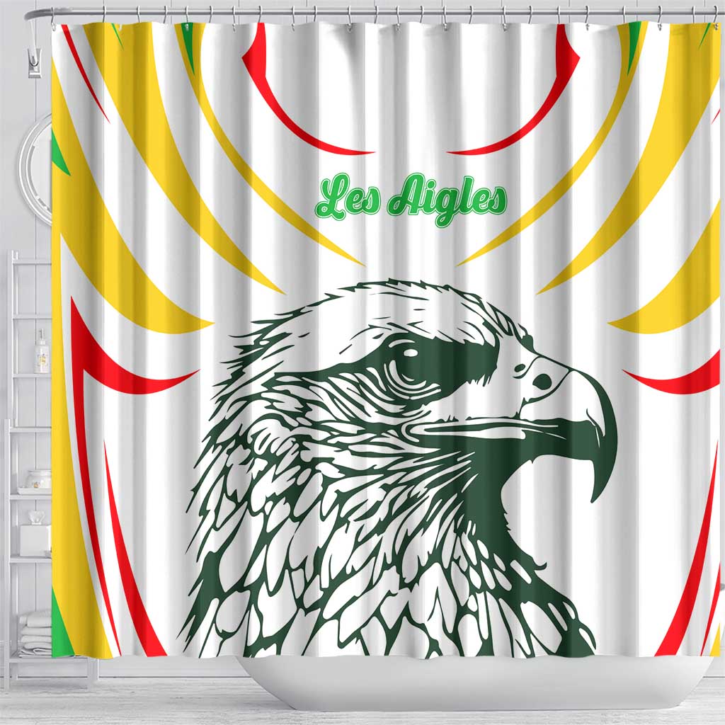 Mali Les Aigles Football Shower Curtain Eagles Sporty Style