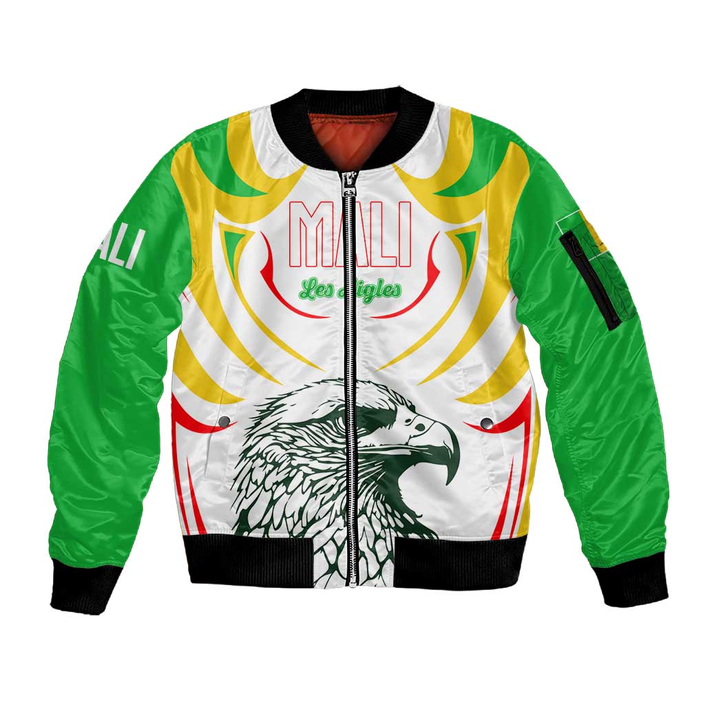 Mali Les Aigles Football Sleeve Zip Bomber Jacket Eagles Sporty Style