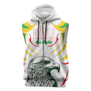 Mali Les Aigles Football Sleeveless Zip Hoodie Eagles Sporty Style - African Pride