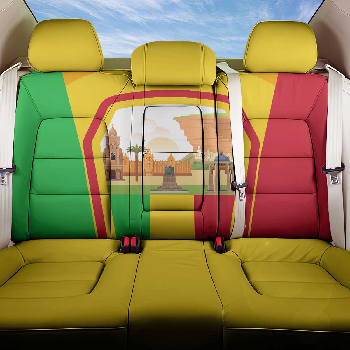 I Love Mali Back Car Seat Cover Famous Tourist Destinations